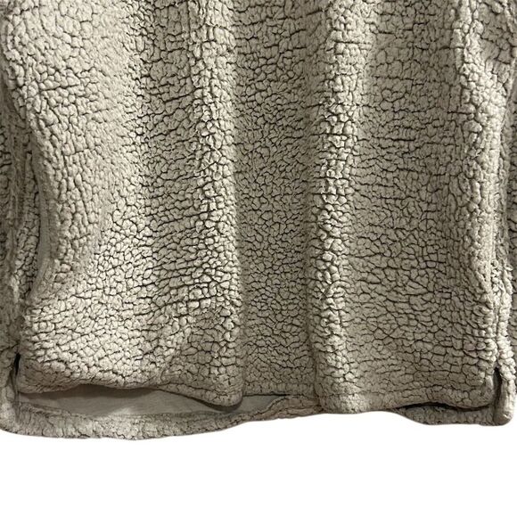 Elodie  Women's Gray Sherpa Fleece 1/4 Zip Pullover Jacket L - Picture 6 of 14